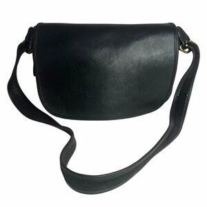 Vintage Coach 9951 Patricia Legacy Flap Black Leather Crossbody